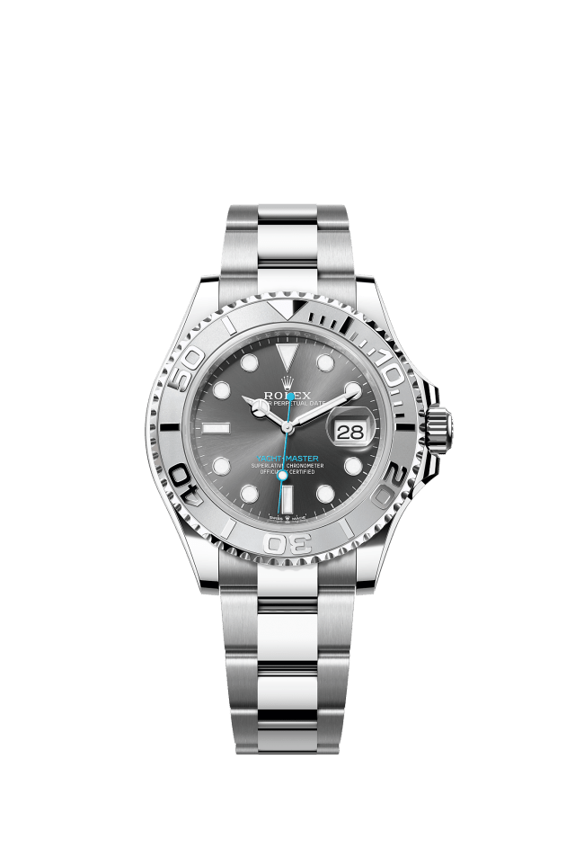 Yacht-Master 40, Oyster, 40 mm, Oystersteel and platinum, Dial : Slate, Rolex · illustrated reference 126622-0001