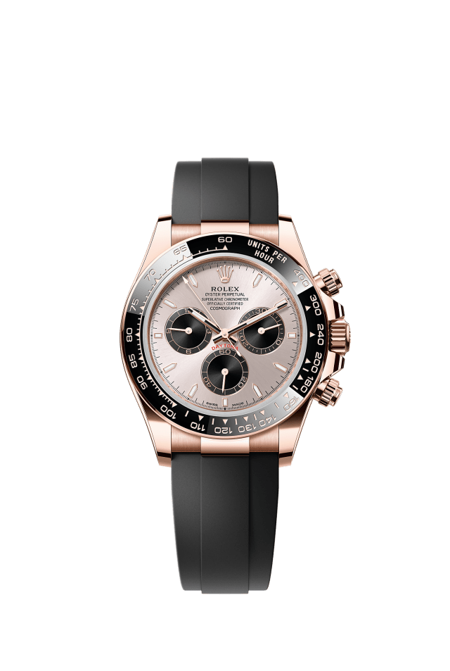 Cosmograph Daytona, Oyster, 40 mm, Everose gold, Dial : Sundust and bright black, Rolex · illustrated reference 126515LN-0006