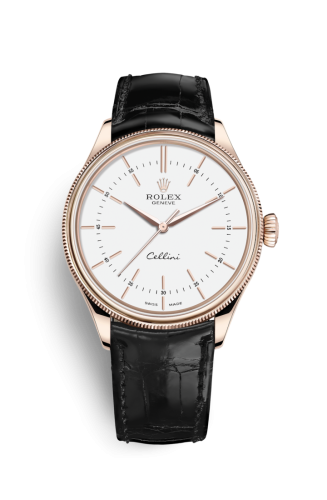 Rolex Cellini Time Everose / White / Alligator Black (50505-0021) · illustrated reference 50505-0021
