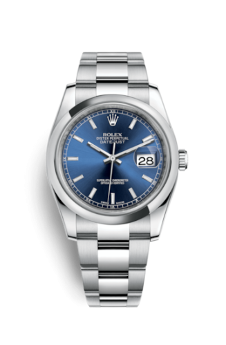Rolex Datejust 36 Stainless Steel Domed / Oyster / Blue (116200-0057) · illustrated reference 116200-0057