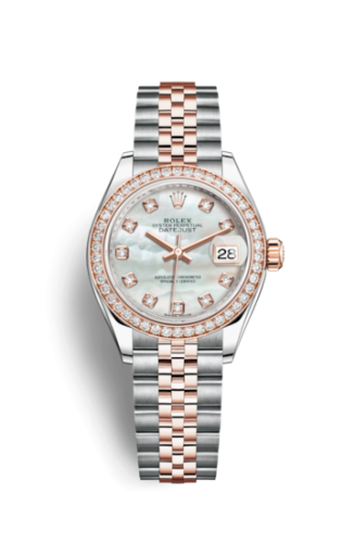 Rolex Lady-Datejust 28 Rolesor Rose Diamond / Jubilee / MOP (279381rbr-0013) · illustrated reference 279381rbr-0013