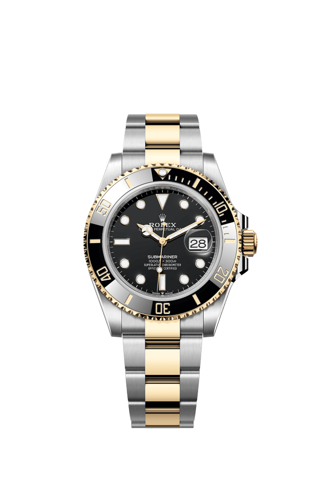 Submariner Date, Oyster, 41 mm, Oystersteel and yellow gold, Dial : Black, Rolex · illustrated reference 126613LN-0002
