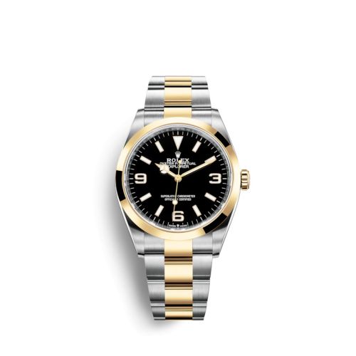 Rolex Explorer 36 Stainless Steel / Yellow Gold (124273-0001) · illustrated reference 124273-0001