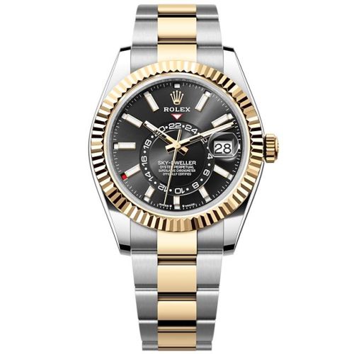 Rolex Sky-Dweller Stainless Steel - Yellow Gold / Black / Oyster (336933-0003) · illustrated reference 336933-0003