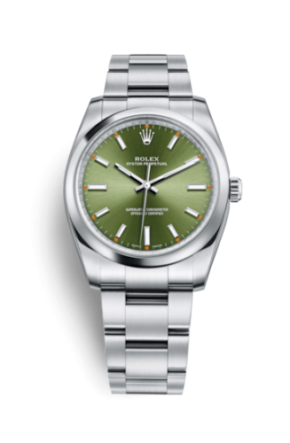 Rolex Oyster Perpetual 34 Olive Green (114200-0021) · illustrated reference 114200-0021