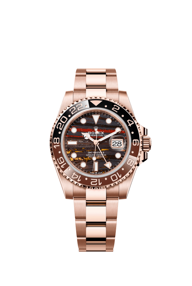 GMT-Master II, Oyster, 40 mm, Everose gold, Dial : Tiger iron, Rolex · illustrated reference 126715CHNR-0002