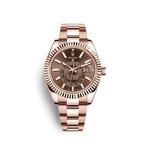 Rolex Sky-Dweller Everose / Chocolate (326935-0006) · illustrated reference 326935-0006