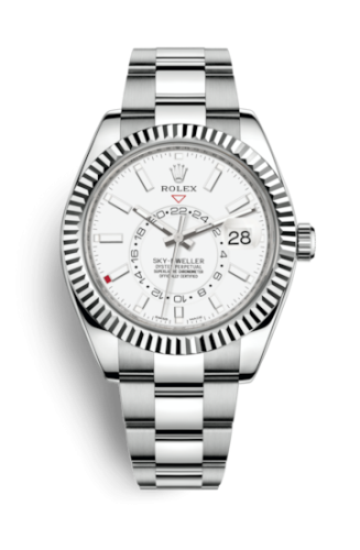 Rolex Sky-Dweller Stainless Steel / White Gold / White (326934-0001) · illustrated reference 326934-0001
