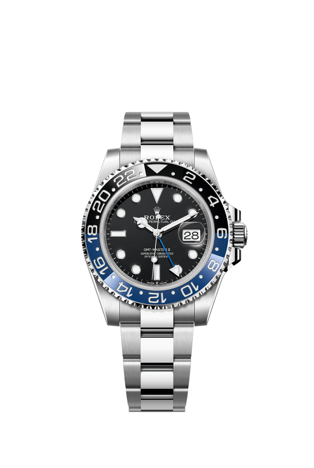 GMT-Master II, Oyster, 40 mm, Oystersteel, Dial : Black, Rolex · illustrated reference 126710BLNR-0003