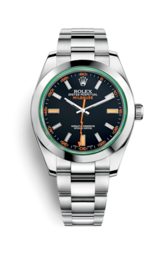 Rolex Milgauss GV Stainless Steel / Black (116400GV-0001) · illustrated reference 116400GV-0001