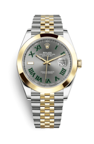 Rolex Datejust 41 Rolesor Yellow Smooth / Jubilee / Slate - Roman (126303-0020) · illustrated reference 126303-0020