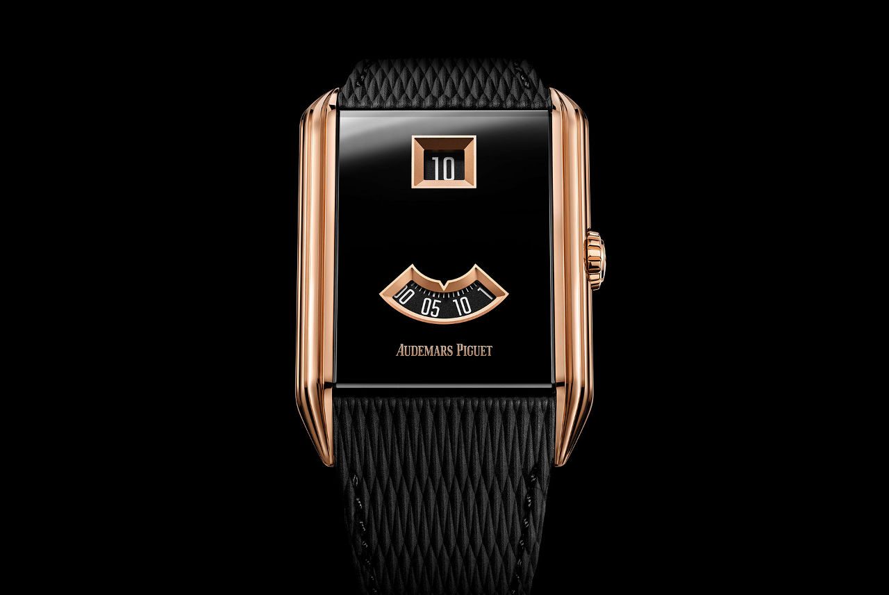Audemars Piguet Neo Frame Jumping Hour in pink gold and sapphire